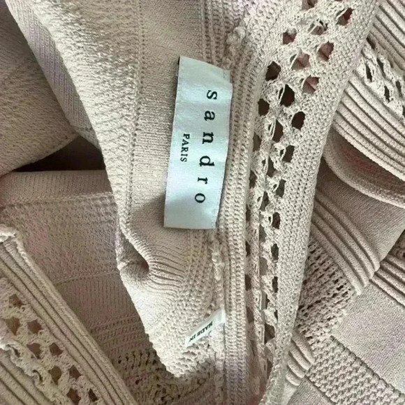 Sandro Paris A-Line mid length knit dress, size 42 or M in USA size. - Picture 8 of 10